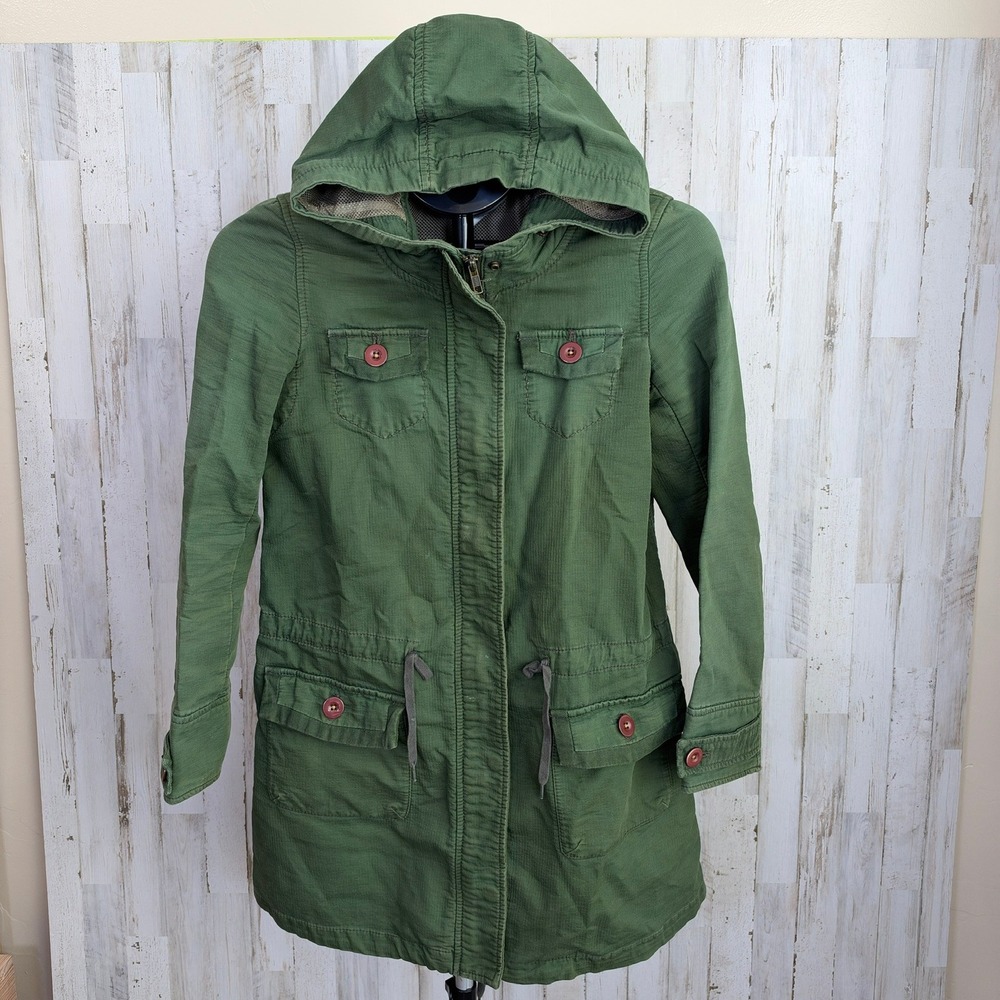 b+ab VTG Y2K 06 Hooded Utility Parka Field Jacket Green Military Safari Cargo